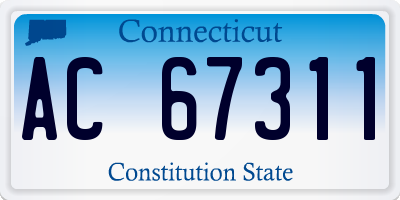 CT license plate AC67311