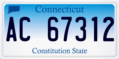 CT license plate AC67312