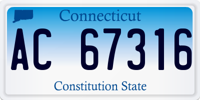 CT license plate AC67316