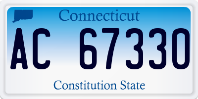 CT license plate AC67330