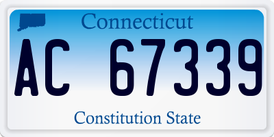 CT license plate AC67339