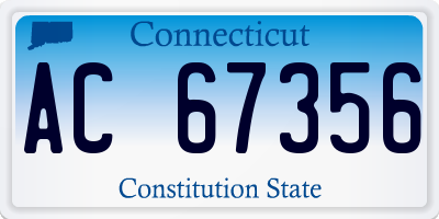 CT license plate AC67356