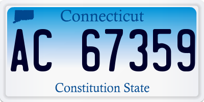 CT license plate AC67359
