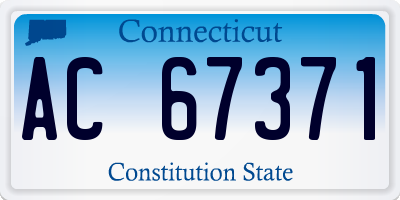 CT license plate AC67371