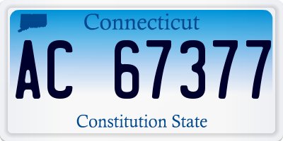 CT license plate AC67377