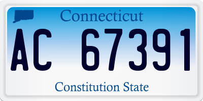 CT license plate AC67391