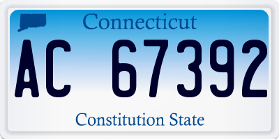 CT license plate AC67392