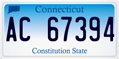 CT license plate AC67394