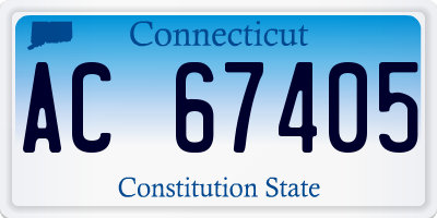 CT license plate AC67405