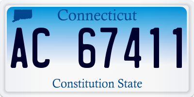 CT license plate AC67411