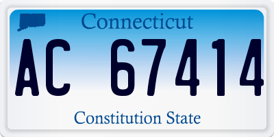 CT license plate AC67414