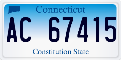 CT license plate AC67415