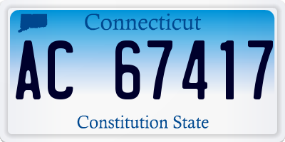 CT license plate AC67417