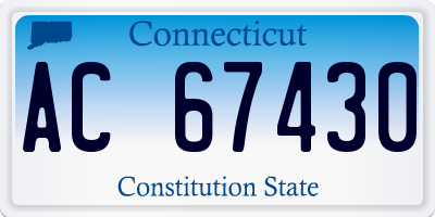 CT license plate AC67430