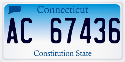 CT license plate AC67436