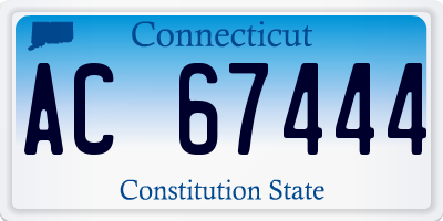 CT license plate AC67444