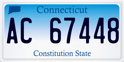 CT license plate AC67448