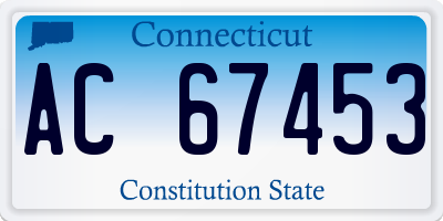 CT license plate AC67453