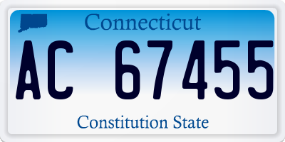 CT license plate AC67455