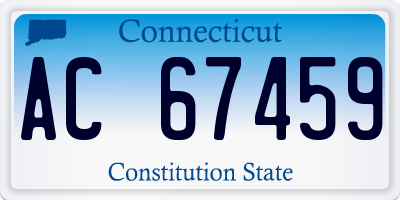 CT license plate AC67459