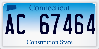 CT license plate AC67464