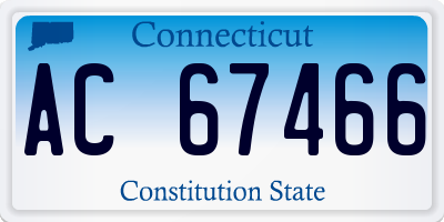 CT license plate AC67466