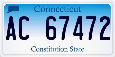 CT license plate AC67472