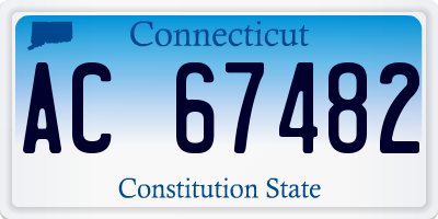 CT license plate AC67482
