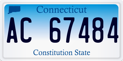 CT license plate AC67484