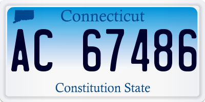 CT license plate AC67486