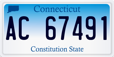 CT license plate AC67491