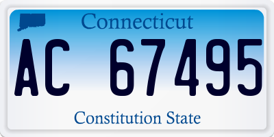 CT license plate AC67495