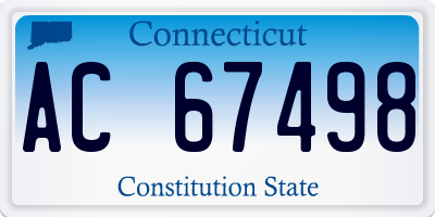 CT license plate AC67498