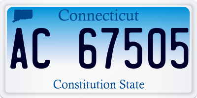 CT license plate AC67505