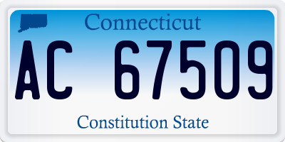 CT license plate AC67509