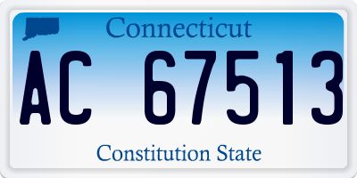 CT license plate AC67513