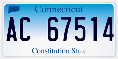 CT license plate AC67514