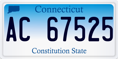 CT license plate AC67525