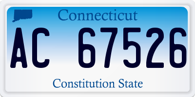 CT license plate AC67526