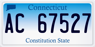 CT license plate AC67527