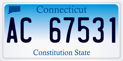 CT license plate AC67531
