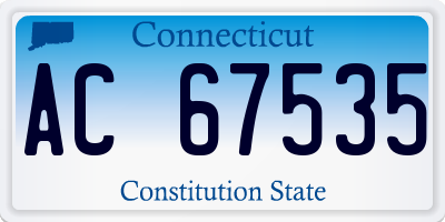 CT license plate AC67535