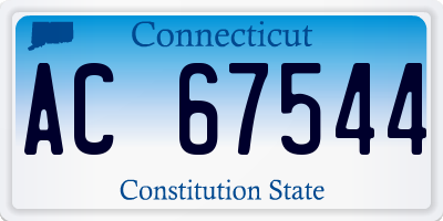 CT license plate AC67544