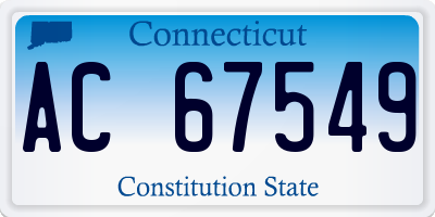CT license plate AC67549