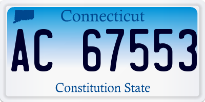 CT license plate AC67553