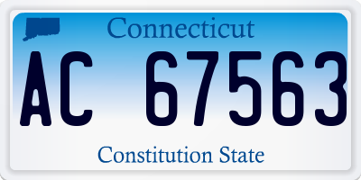 CT license plate AC67563
