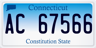 CT license plate AC67566