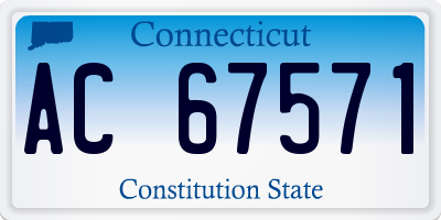 CT license plate AC67571