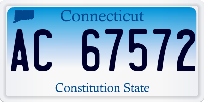 CT license plate AC67572