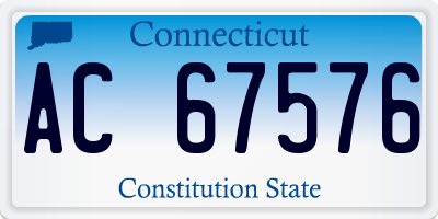 CT license plate AC67576